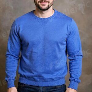 Lands' End Periwinkle Blue V-Neck Cashmere Blend Sweater - Size L (42-44)